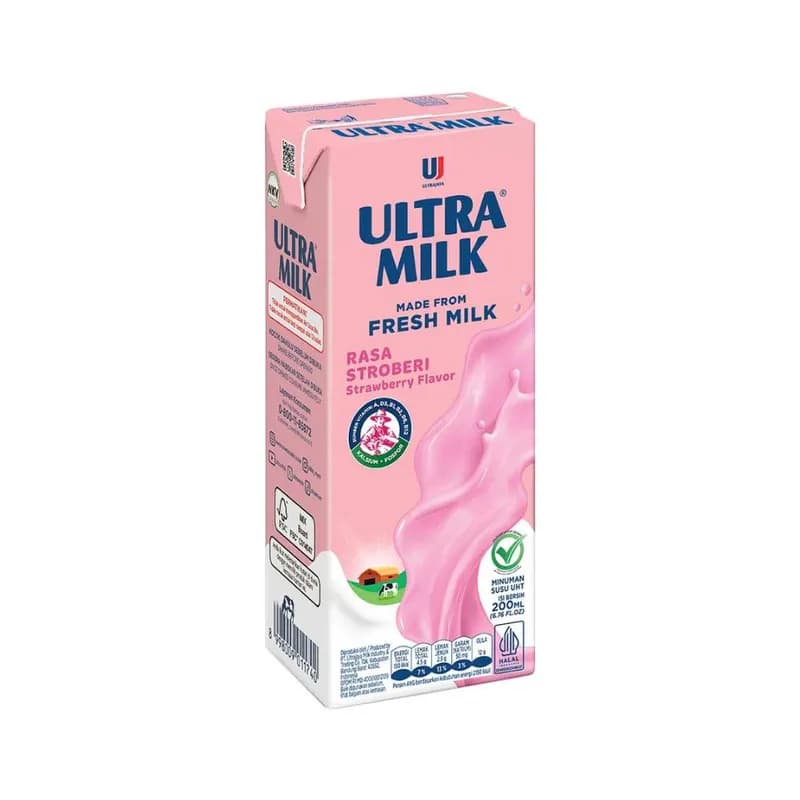 Ultra Milk Susu UHT Strawbery 200 ml